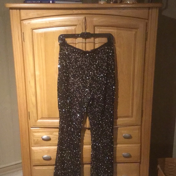 Michael Kors Coll. Duo (Silver Bead/Sequin) Fringe Pants Plus All Sequined Dress - Picture 3 of 16